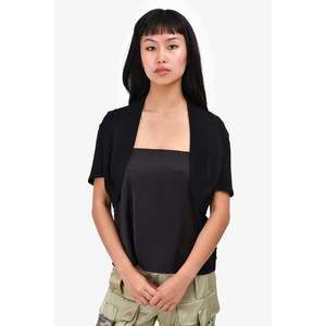 Alaia Black Crochet Detail Bolero Size 40